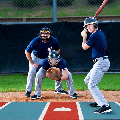 GSK Baseball Hitting Mat - Dual Color Turf Batting Practice Mats | 6x12 FT & 3.8x10 FT Sizes