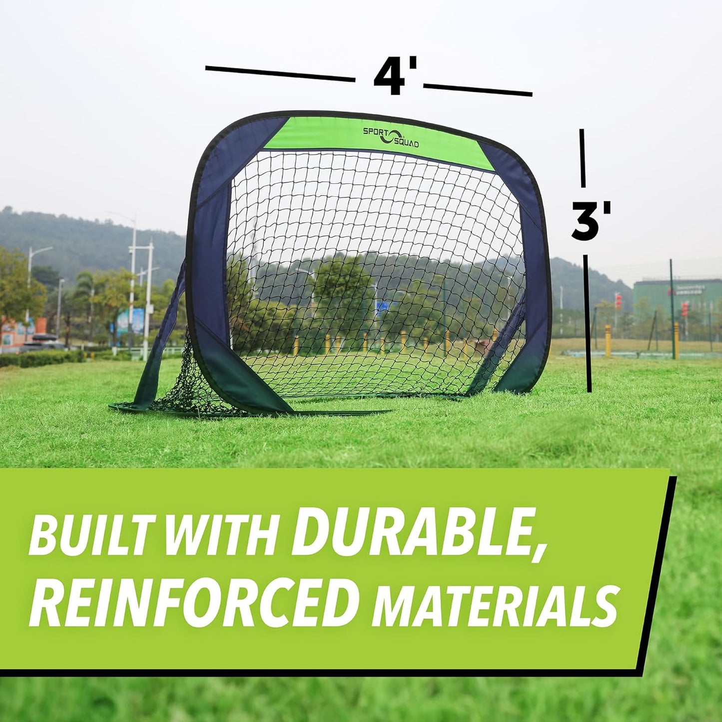 Sport Squad Portable Soccer Goal Set - Easy Setup for Backyard Fun | Ideal for Kids and Adults