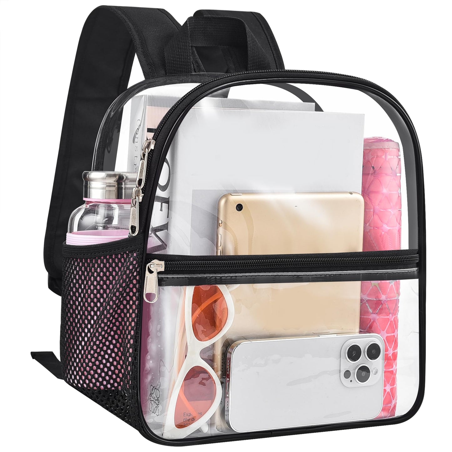 USPECLARE Clear Backpack for Stadium Approved 12×6×12, Water proof Clear Bag for Stadium Events and Concert Work Sport Event