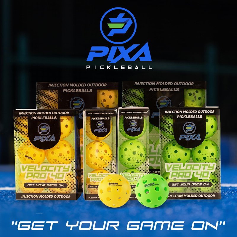 Outdoor Pickleballs – Bright Green High Visibility – 40 Hole Durable Balls – USAPA USA Pickleball Approved – 12 Pack – PIXA Velocity Pro 40