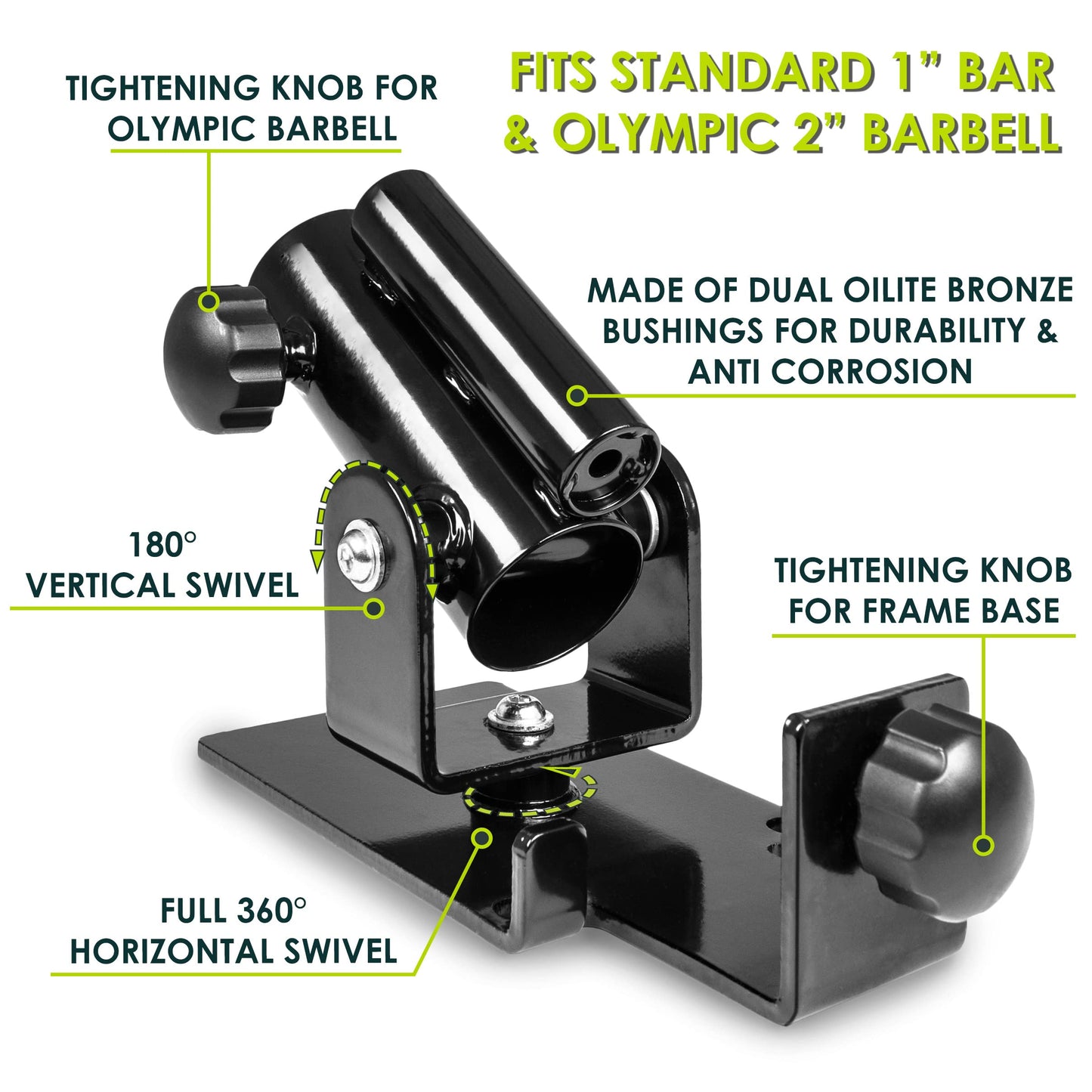 T-BAR ROW PLATFORM-360 SWIVEL–FITS 1” & 2” OLYMPIC BARS