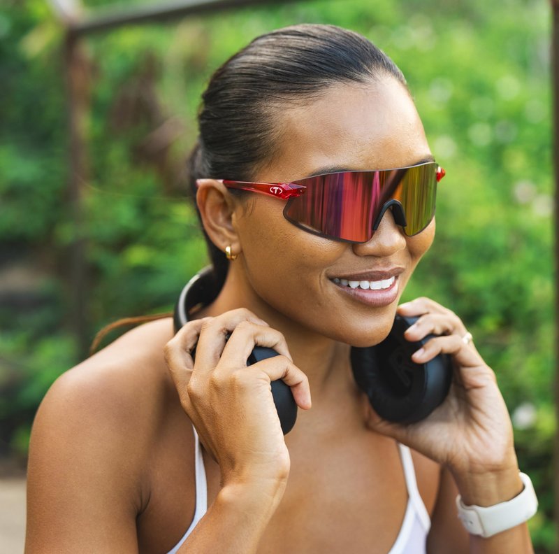 Tifosi Optics Vogel XC Sunglasses (Crystal Pink, Pink Mirror)