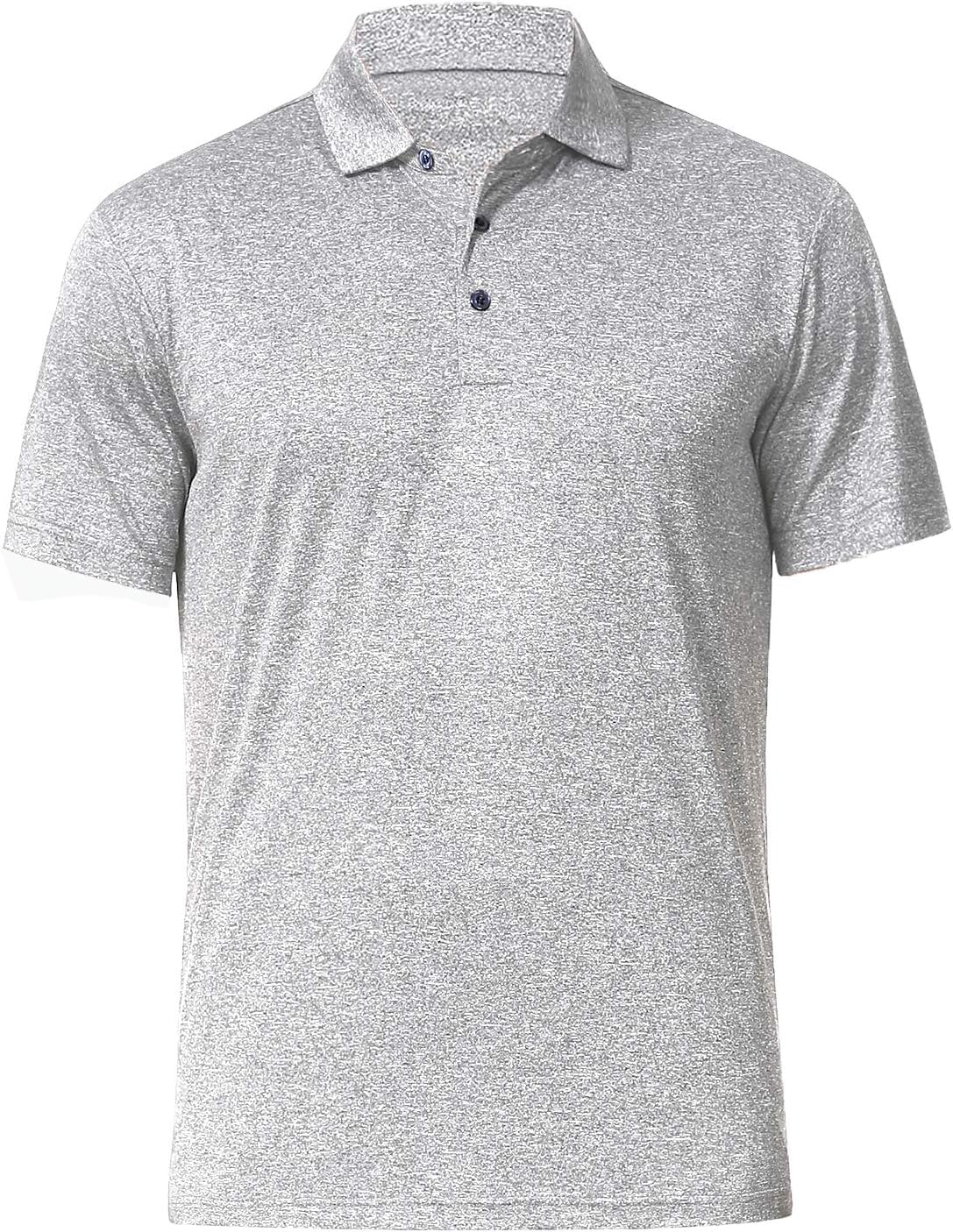 Skiennix Men's Alpha Dry Fit Golf Polo Shirt - Light Grey, XXL, Comfortable Regular Fit