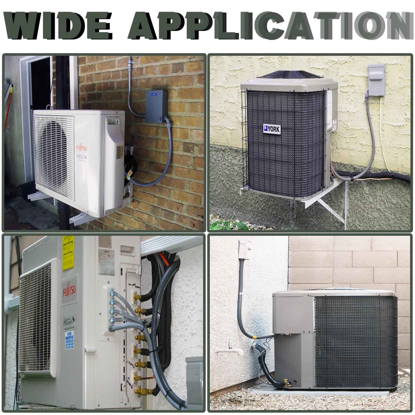 Feotech 1 Inch 5 FT Non Metallic Liquid-Tight Conduit and Connector Kit - Includes 1 Straight and 1 Angle Fittings for Electrical Wiring