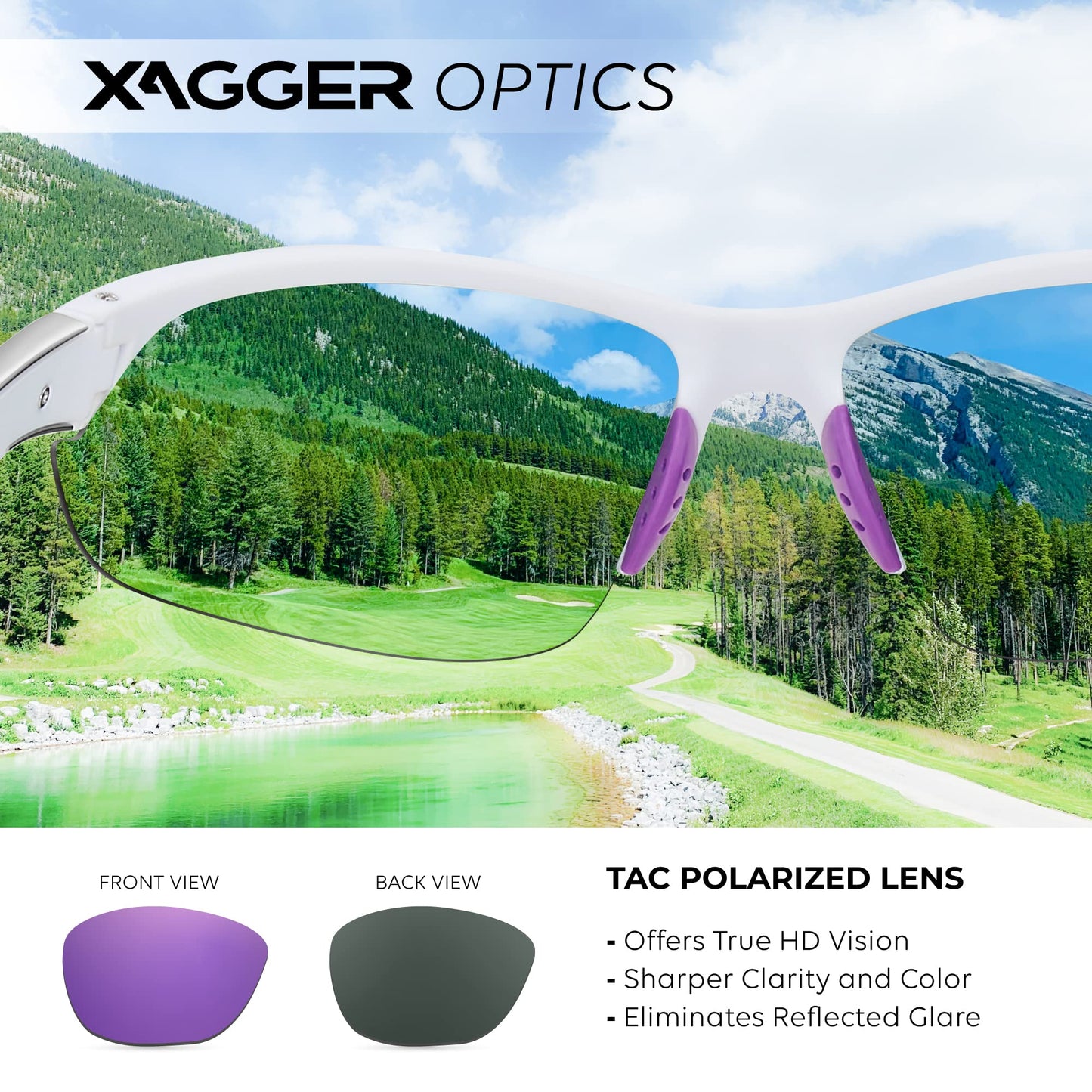 Xagger Polarized Sport Sunglasses for Men Women Wrap Around UV400 Running Baseball Softball Cycling Golf Hiking Fishing Driving Glasses