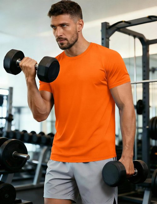 MAGCOMSEN Men's UPF 50+ Quick-Dry Athletic T-Shirt - Ideal for Running, Swimming & Workouts