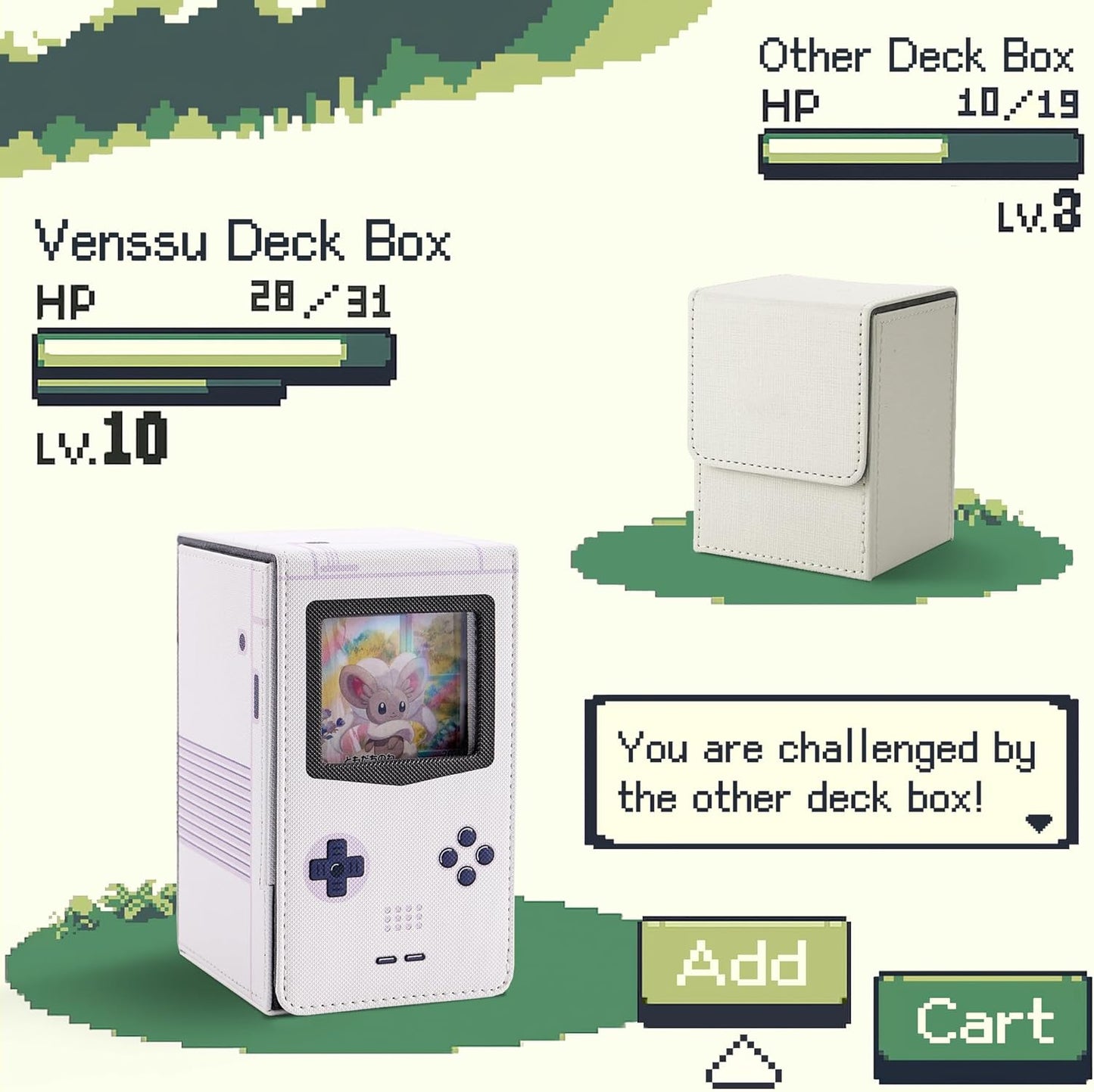 Venssu Retro Gaming Console Deck Box - PU Leather Card Storage with Dice Tray | Fits 120 Sleeved Cards (Purple)