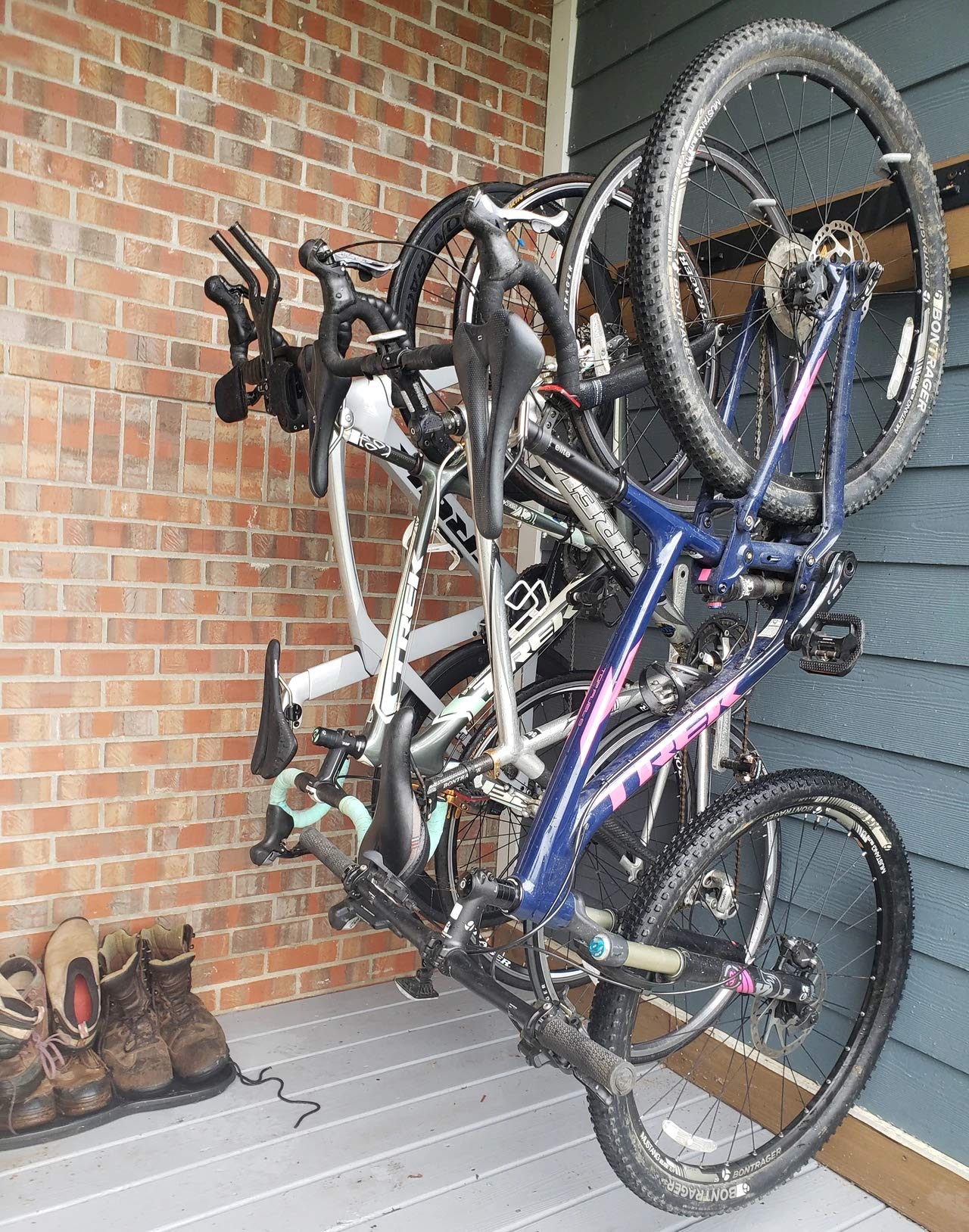 StoreYourBoard Virginia Bike Co BLAT 8 Bike Racks, Garage Wall Mount Bike Storage, Heavy Duty Solid Steel Bike Hooks, up to 400lbs, 72-inch