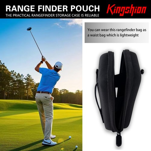 Golf Rangefinder Hard Case, EVA Shockproof Storage Bag with Black Oxford Cloth Exterior, Universal Protective Carry Pouch for Most Golf Laser Rangefinders (Black)
