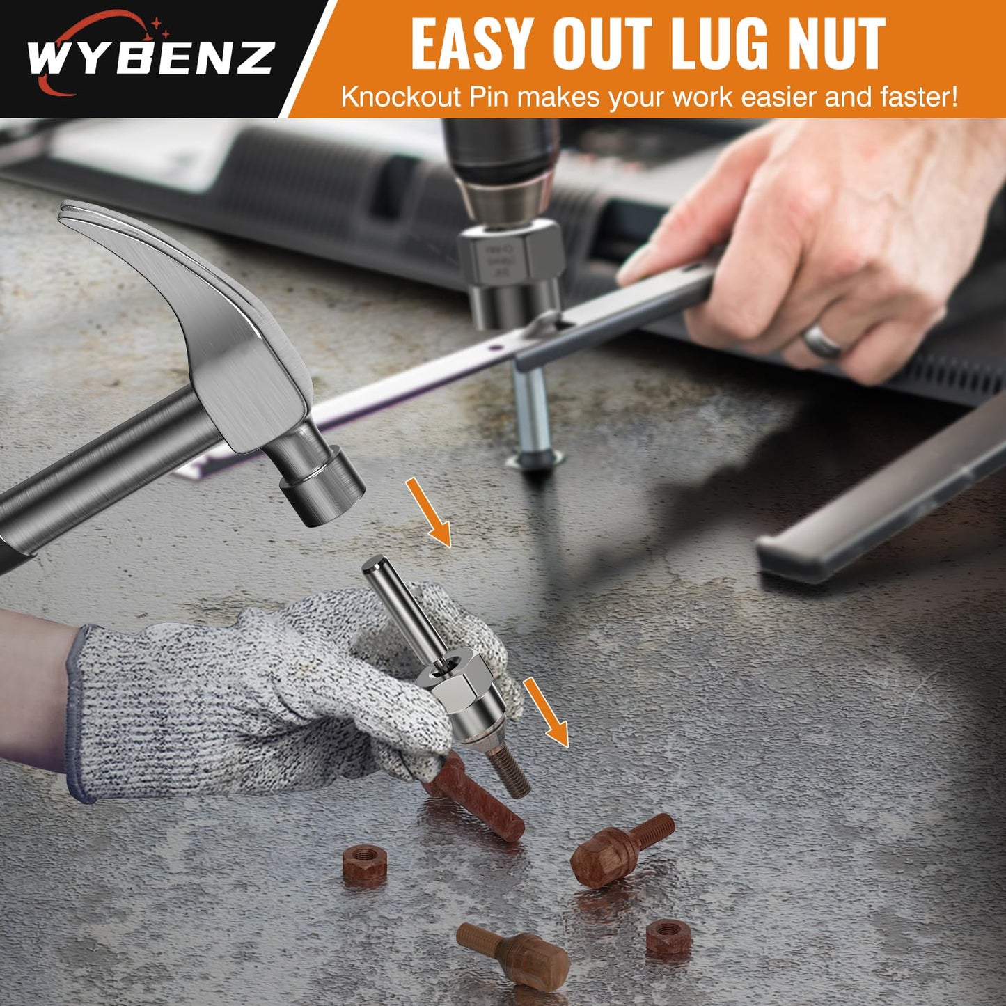 15 PCS Bolt Extractor Set, 3/8" Drive Impact Bolt & Lug Nut Remover Socket Tool Kit, Stripped Bolt Extractor Socket Set For Broken,Damaged, Frozen, Studs, Rusted, Rounded-Off Bolts, Nuts & Screws