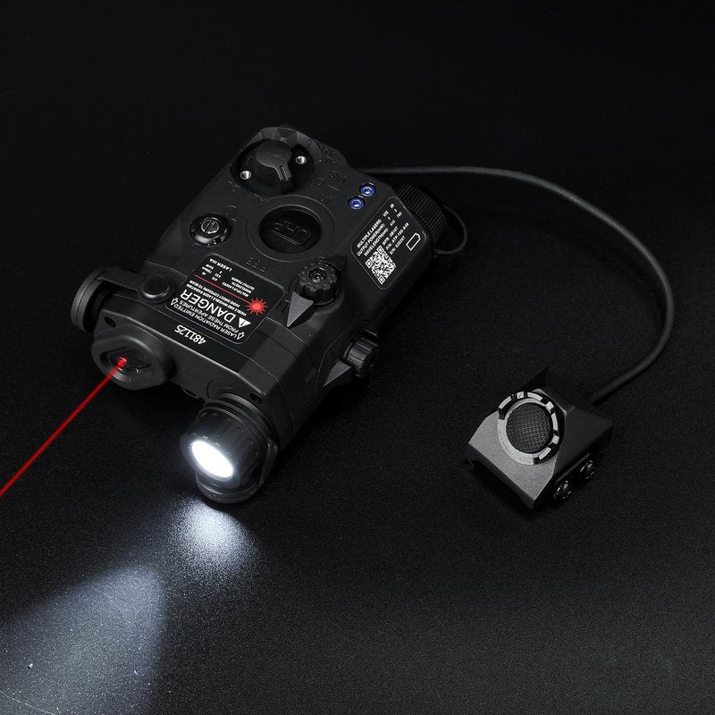 NECARL Remote Pressure Switch, Tactical Flashlight Weapon Light Switch with 2.5mm Plug for DBAL NGAL PEQ Laser with 2.5mm Interface, Aluminium Alloy Switch Fit for 20mm Picatinny Rail (2.5-BK)