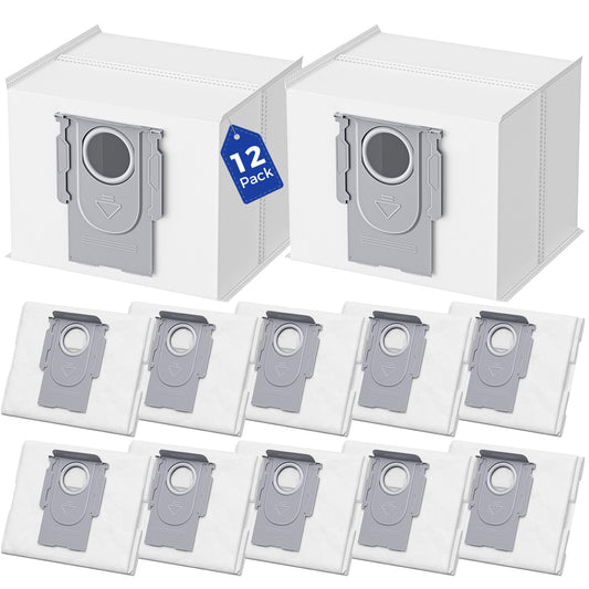 12 Pack Q7 Dust Bags Compatible with Roborock Q7 M5+, Q7 Max+, S8 Pro Ultra, S7 Max Ultra, Q10 S5+, Q10 X5+, Q8 Max+, Q5 Max+, Q5 Pro+, Q5 Pro, Q5+, 3.6L Vaccum Bag for S8+, S7 MaxV Ultra, Q5, Q7+