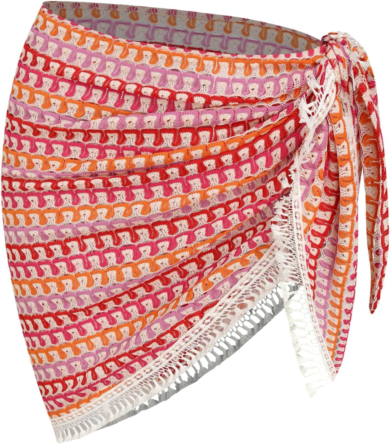 ZAFUL Women's Crochet Tassel Mini Skirt - Stylish Fishnet Beach Cover-Up | Tie Side Design