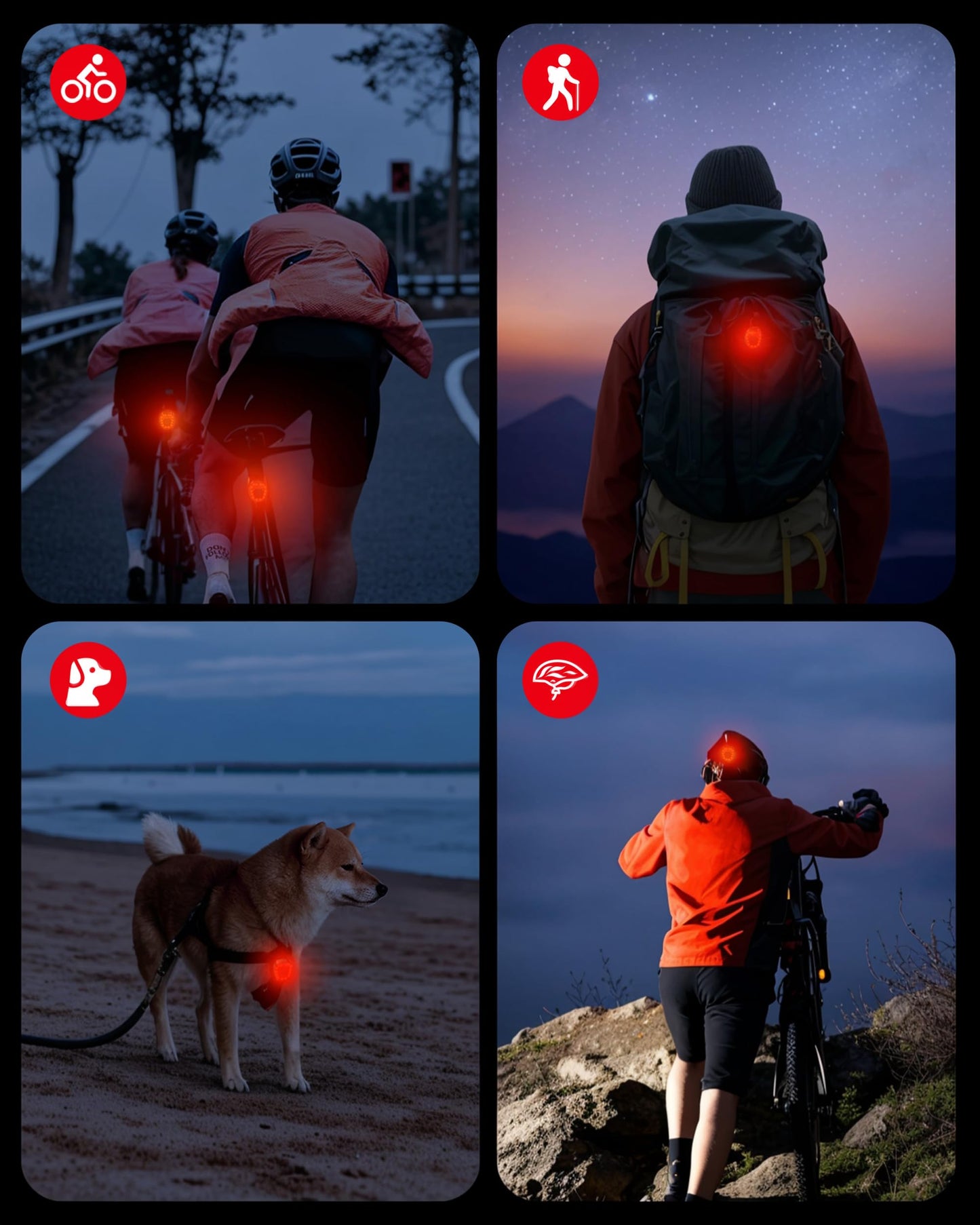 Prasky Bike Tail Light 5 Modes, Bike Lights for Night Riding, USB-C Rechargeable Bicycle Taillight, Red LED Safety Light