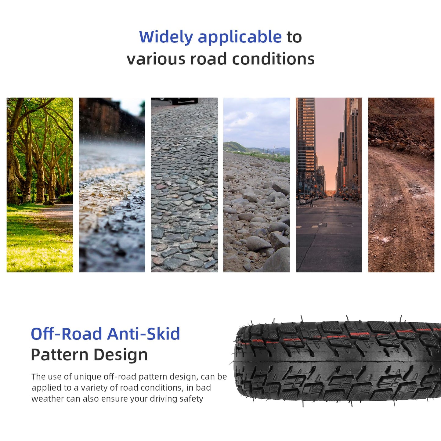 ulip (2-Pack) 50/75-6.1 Off-Road tubeless scooter tire with valve 8 1/2x2 Front and Rear Wheels Replacement for Gotrax GXL V2 Hiboy S2 Xiaomi M365 Pro Pro2 1S MI3 and 8.5 inch Scooters