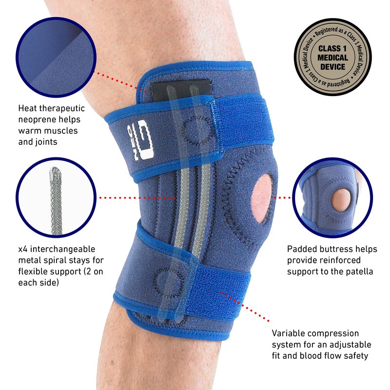 Neo-G Knee Brace, Stabilized, Open Patella – Knee support helps with Arthritis, Joint Pain, Meniscus Tear. Knee Brace for Rehabilitation Class 1 Medical Device