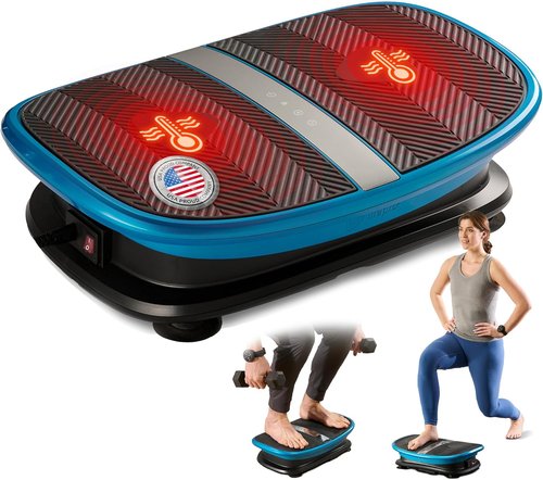 Lifepro Voice-Controlled Vertical Motion Vibration Plate for Lymphatic Drainage with Heat Therapy – Whole Body Curved Vibrating Platform for Muscle Relaxation & Recovery, 265 lb Max Load