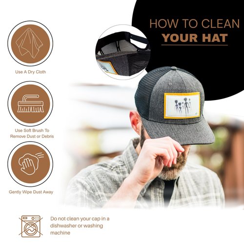 Moody Llama Trucker Hat for Men and Women – 5-Panel Mesh Outdoor Cap with Curved Brim, Roadie Design, Heathered Cotton Polyester, with Adjustable Snap Closure Cap
