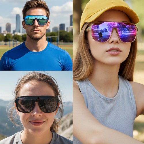 Chicid Oversized Sunglasses for Men Women Sports Driving Fishing Glasses UV400 Protection