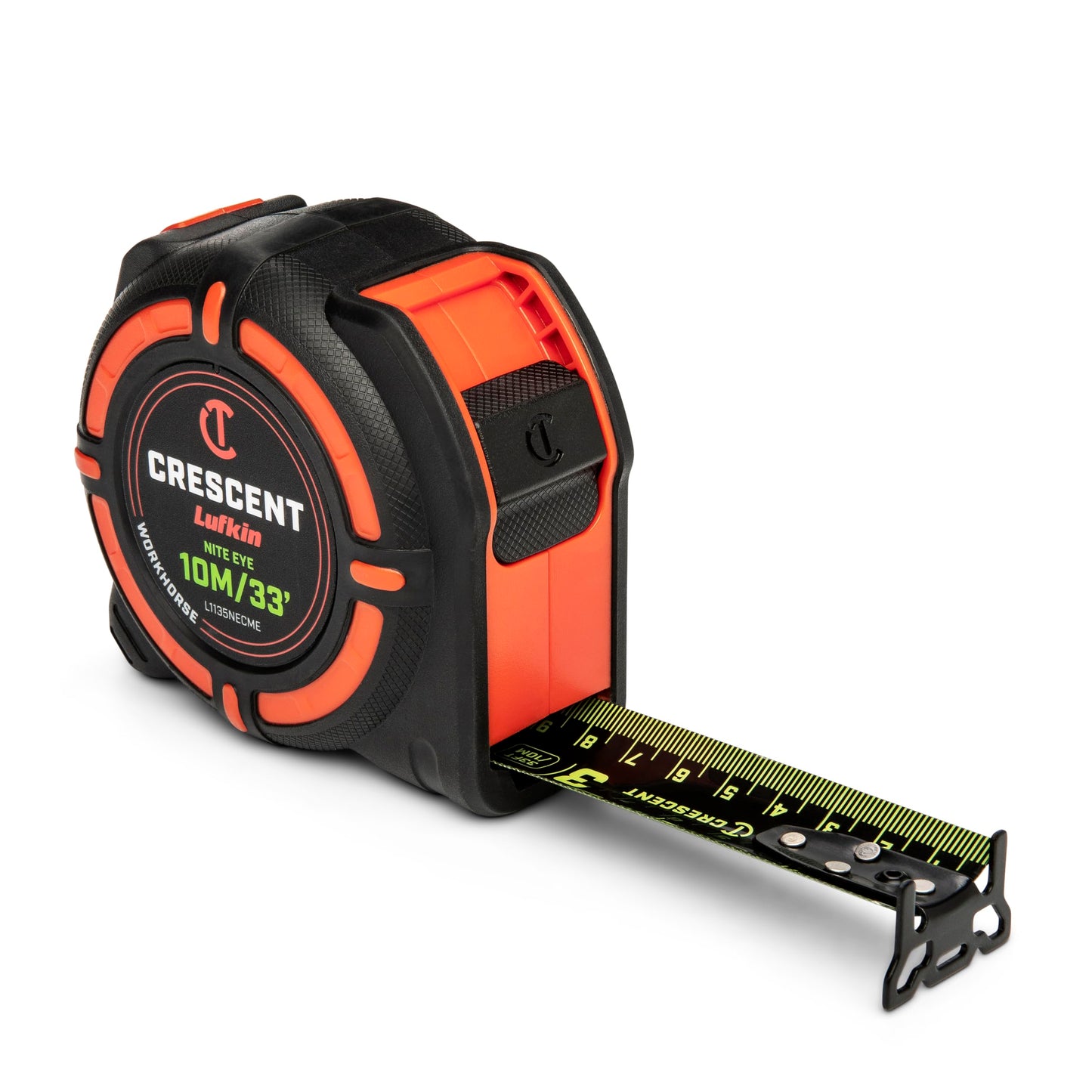 Crescent Lufkin 10 Meter / 35 Ft. Ft. WORKHORSE NITE EYE Tape Measure | L1135NECME
