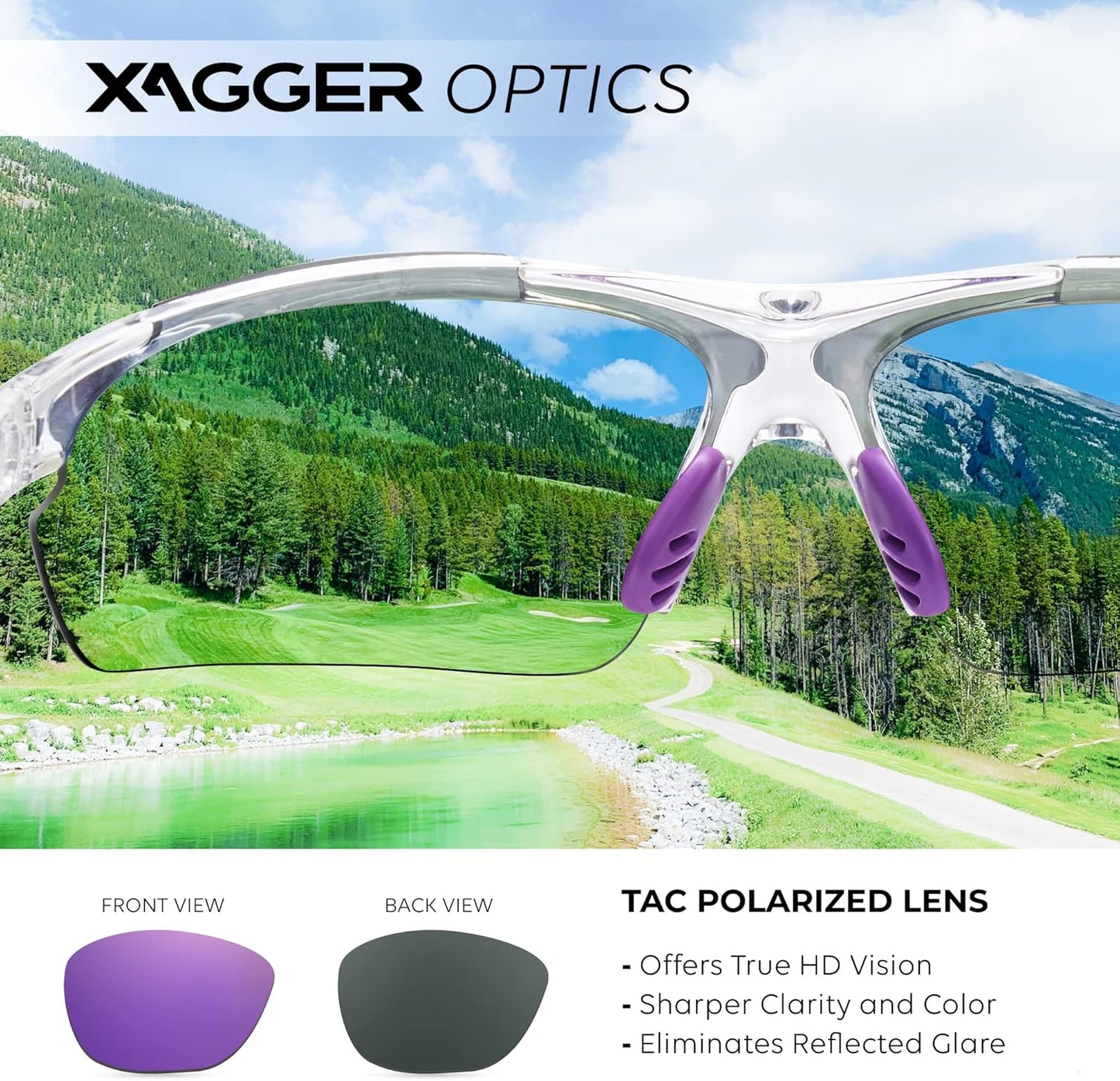 Xagger Polarized Sports Sunglasses - UV400 Protection for Men & Women | Perfect for Running, Cycling & More