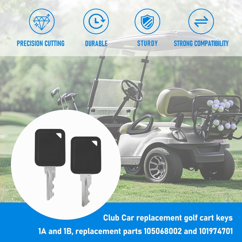 CHNPLUM Club Car Replacement Golf Cart Key 1A & 1B