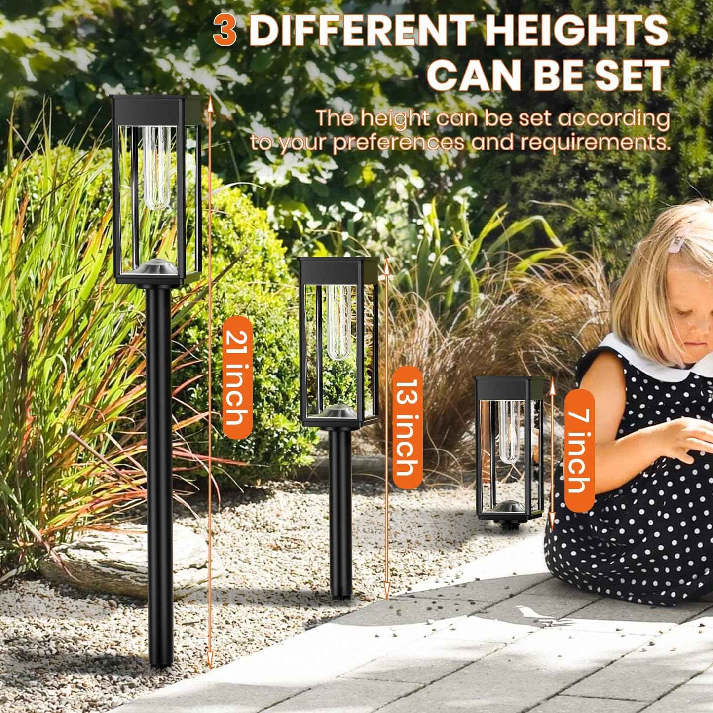 ALFIOT Solar Pathway Lights Outdoor, 2 Pack Bright Solar Lights Outdoor, IP65 Waterproof Solar Garden Lights, Solar Powered Landscape Lighting for Yard Patio Walkway Driveway Pathway (Warm White)