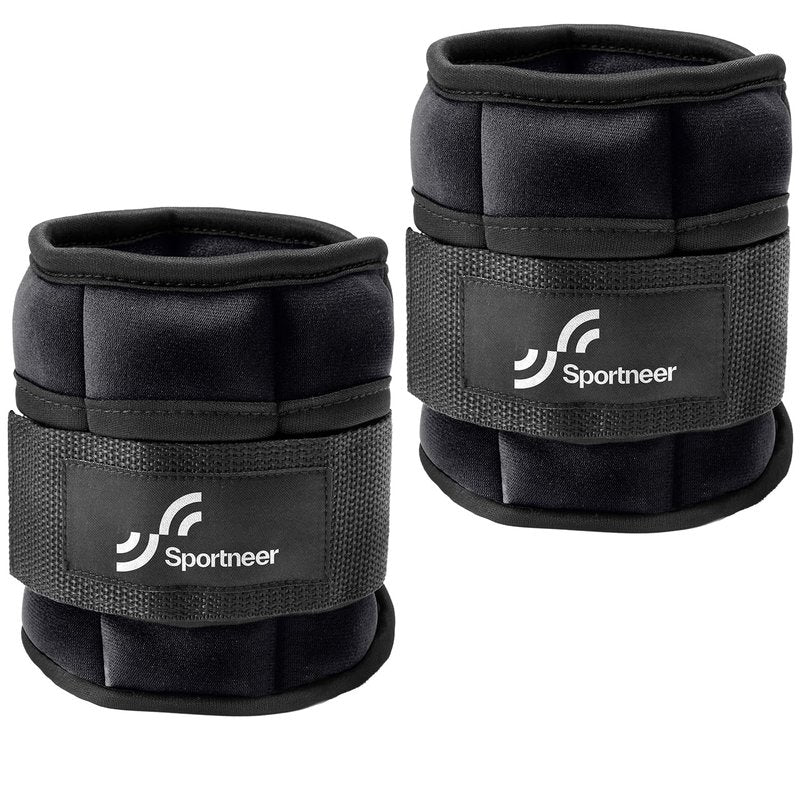 Sportneer Adjustable Ankle Weights for Women and Men 7 lbs/Pair Adjustable Leg Weights with Secure Straps, Strength Training Weighted for Yoga, Walking, Running, Aerobics, Gym, Physical Therapy