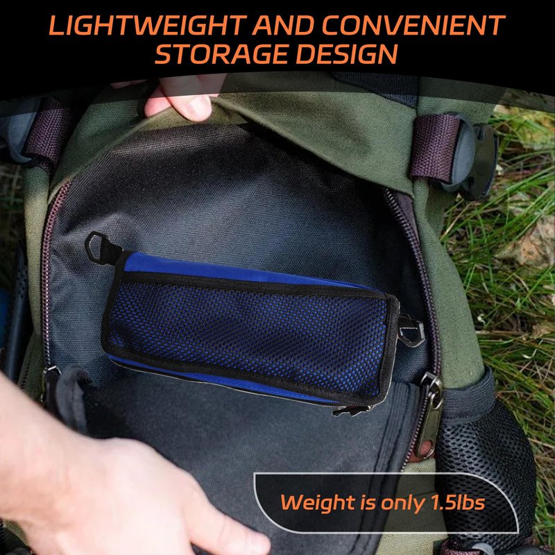 Mejora Portable Pocket Stool Seating,Ultralight Foldable Camp Stool with Compact Carry Bag, Heavy-Duty 220LBS Capacity for Outdoor Hiking, Fishing, Travel