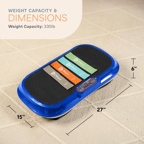 Lifepro Waver Vibration Plate - Full-Body Workout Machine for Muscle Activation & Lymphatic Drainage | Includes Loop Bands