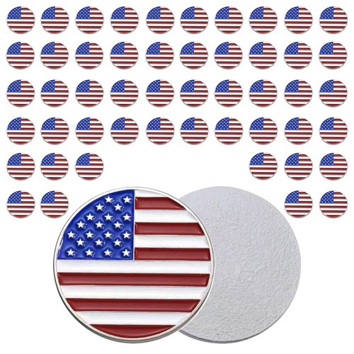 BSTWARM 50 Pcs Magnetic Golf Ball Markers, Markers Assorted Patterns Value Gift Set Mark Golf Divot Tool Accessories for Men Weman Golfers