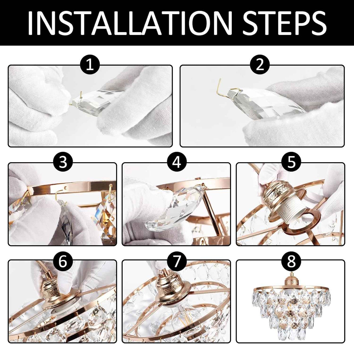 Gold Crystal Mini Chandelier - Modern Flush Mount Ceiling Light for Hallway & Bedroom