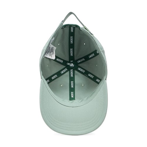 Lacoste Unisex Crocodile Badge Cotton Twill Cap, Green, One Size