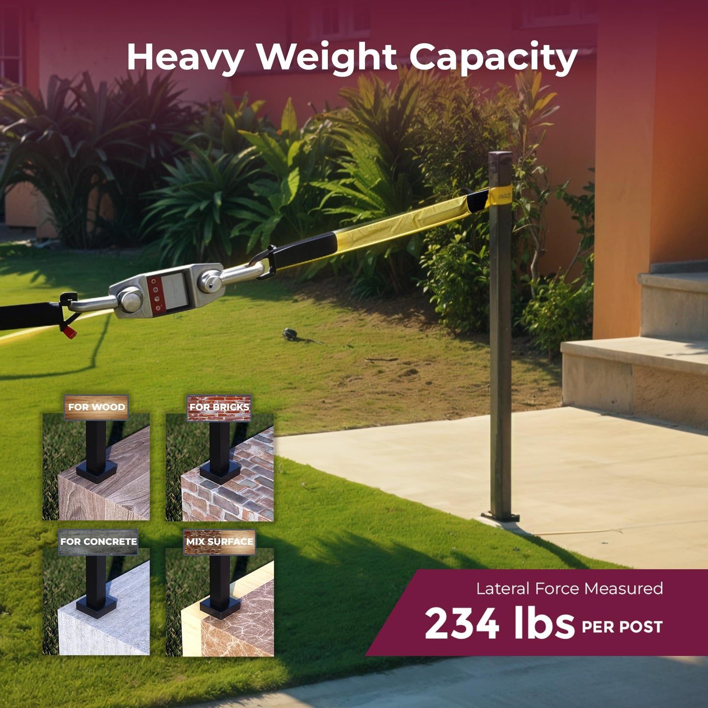 CR Fence & Rail Horizontal Metal Deck Railing, 4ft Wide Residential Handrail for Flat Surfaces, Simple Flat Railing, Black Straight Railing for Decks & Patio Railing, Horizontal Handrail 36inch Tall