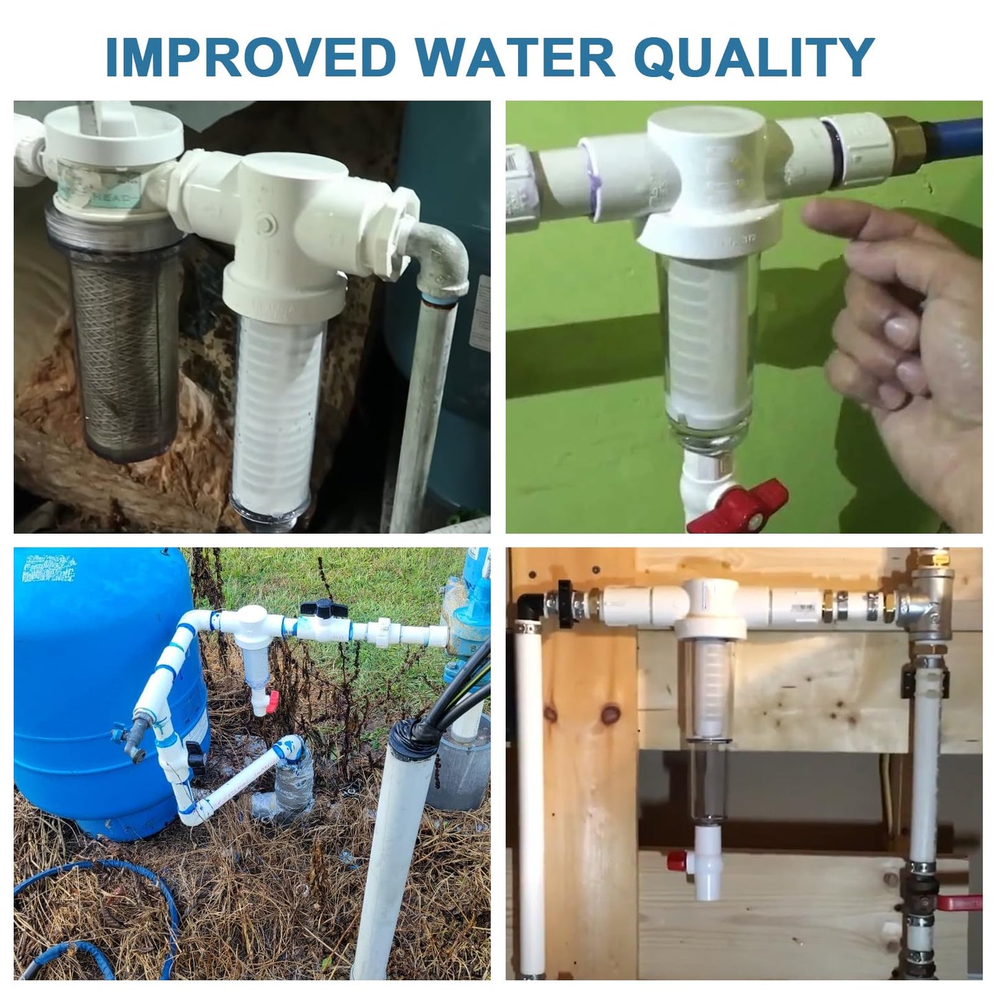 Replacement 1-1/2" 100 Mesh Spin Down Filter Screen FS1-1/2-Re for Rusco & Vu-Flow Filtration System, FS1 1/2-100 Water Filter Element Effectively Filters Sand and Silt, Protecting Plumbing - 5 PACK