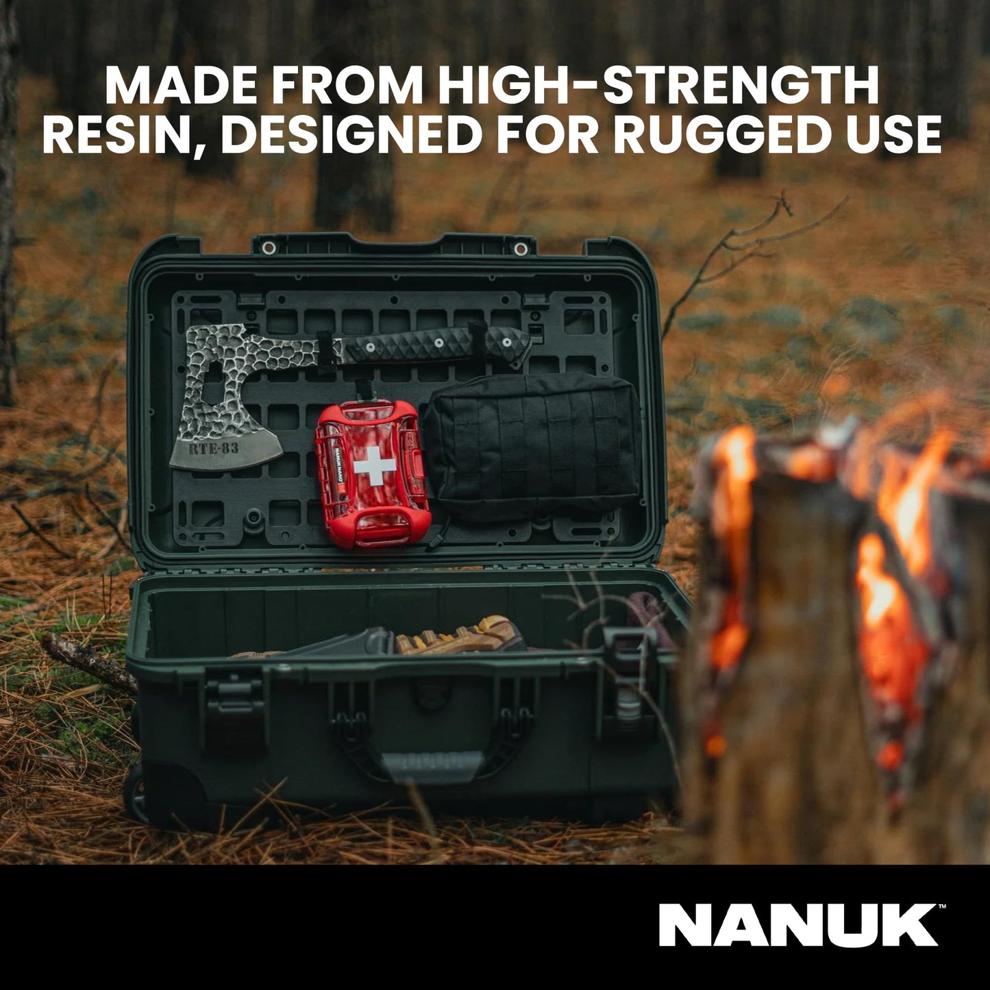 Nanuk Molle Panel Kit for 935 Case with Lightweight Resin Construction, Easy Installation, and Molle Accessory Compatibility (Black)