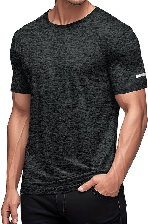 MAGCOMSEN Men's Athletic Workout T-Shirts - Lightweight Dry Fit Crew Neck Gym Tees