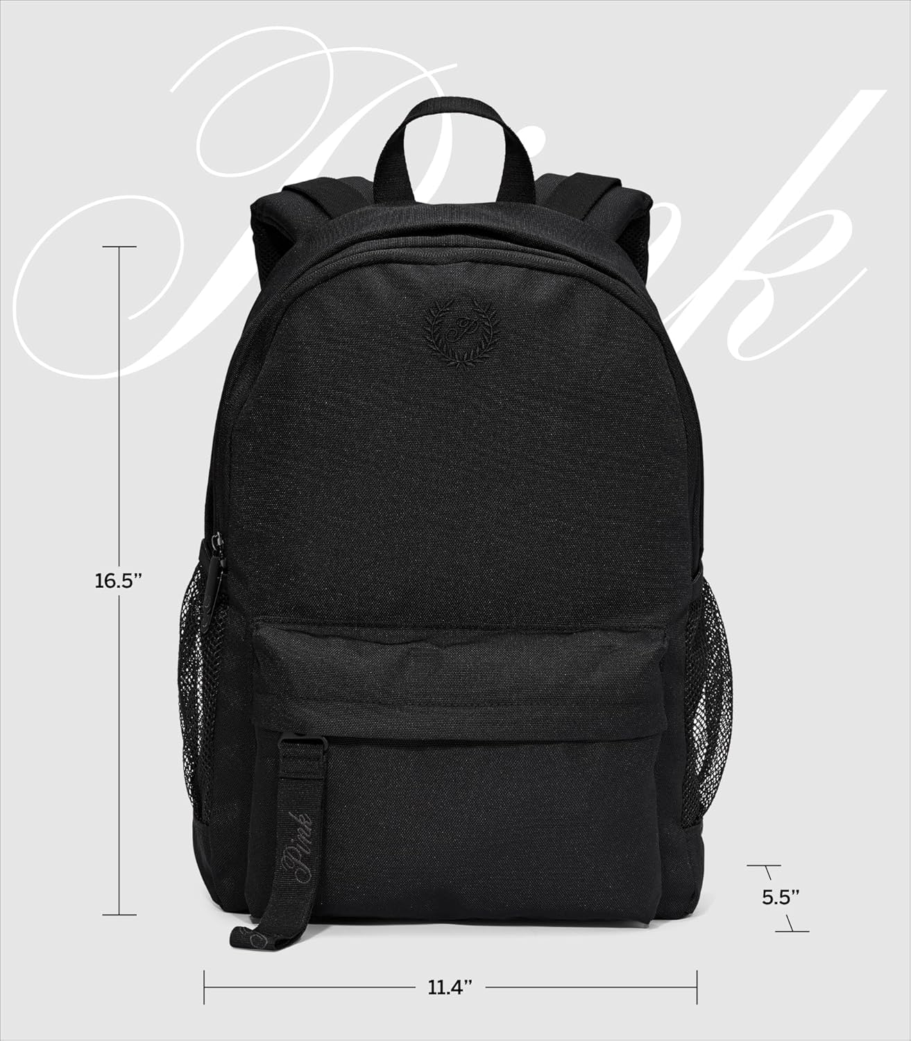 Victoria's Secret Classic Canvas Backpack - Stylish Black Design for Women | One Size Fits All