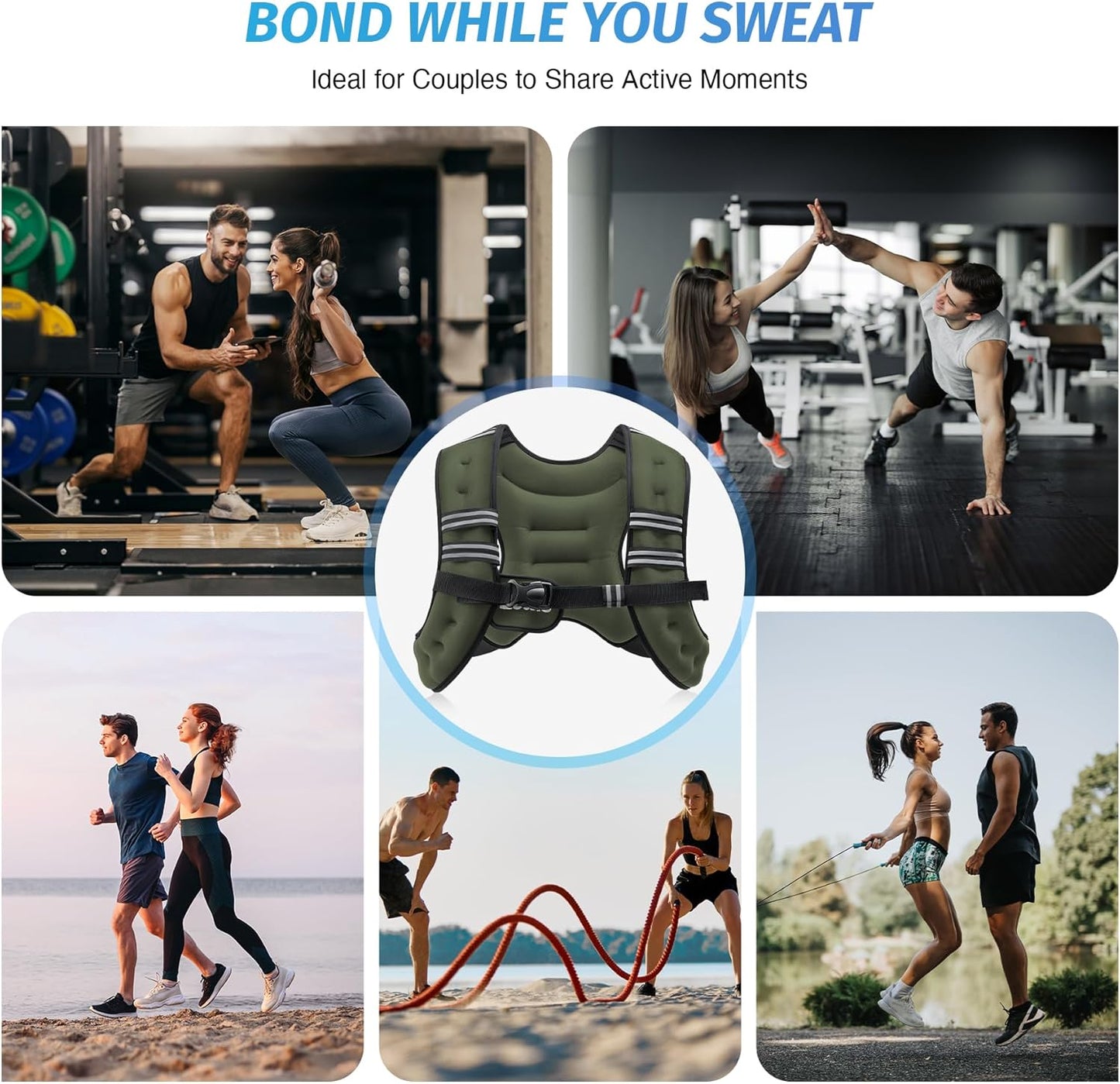 ZELUS Weighted Vest - Versatile 6lb to 30lb Options with Reflective Stripe for Enhanced Workouts