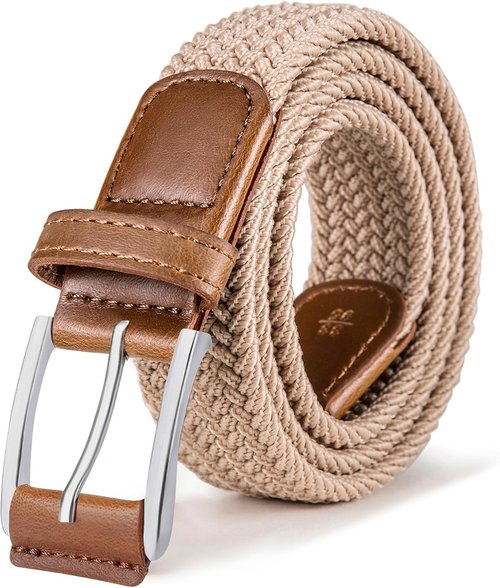 BULLIANT Stretch Belt for Men - Woven Braided Design | Perfect for Golf, Casual Pants & Jeans