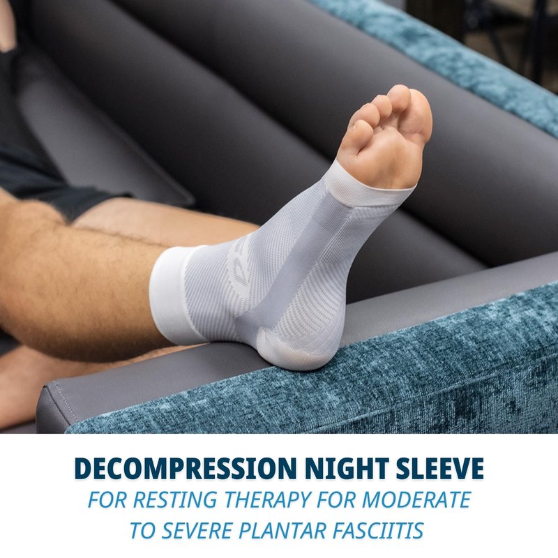 OS1st DS6 Decompression Sleeve – Single Sleeve for Resting Therapy – Moderate to Severe Plantar Fasciitis Relief, Achilles Tendonitis, Heel Pain & Foot Drop Support – Comfortable Night Splint Sock for Men & Women