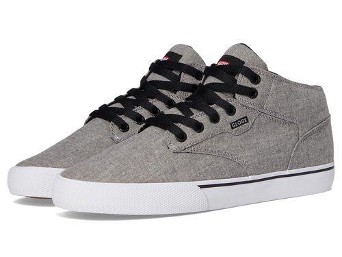 Globe Men's Motley Mid Skate Shoe, Grey Chambray, 13