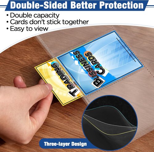 Fabmaker 9 Pocket Trading Card Sleeves - Durable Double-Sided Binder Sheets for MTG & Baseball | 648 Pockets