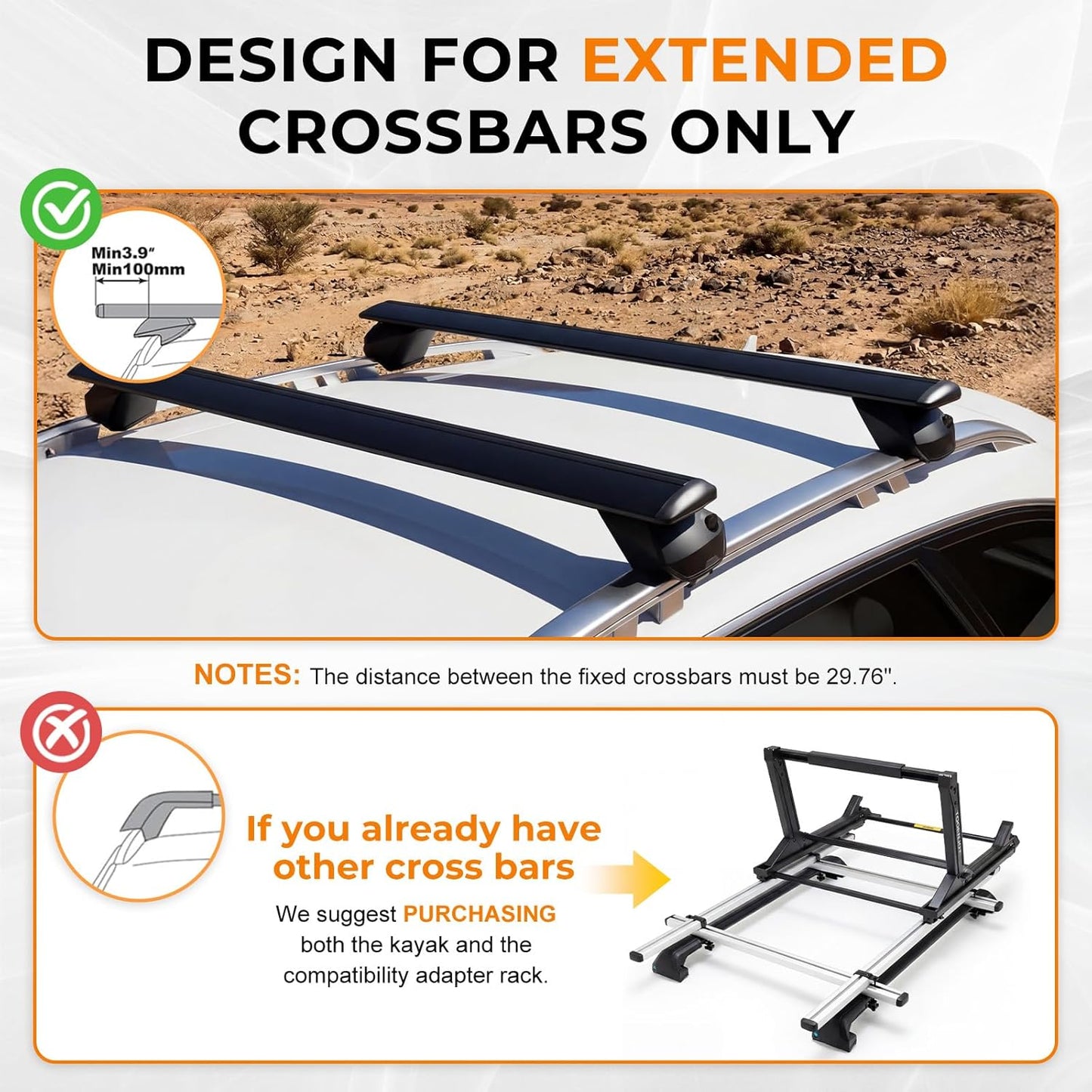TOOENJOY Kayak Lift Assist Roof Rack - Heavy-Duty 100 LBS Capacity Canoe Loader for Easy Rooftop Loading