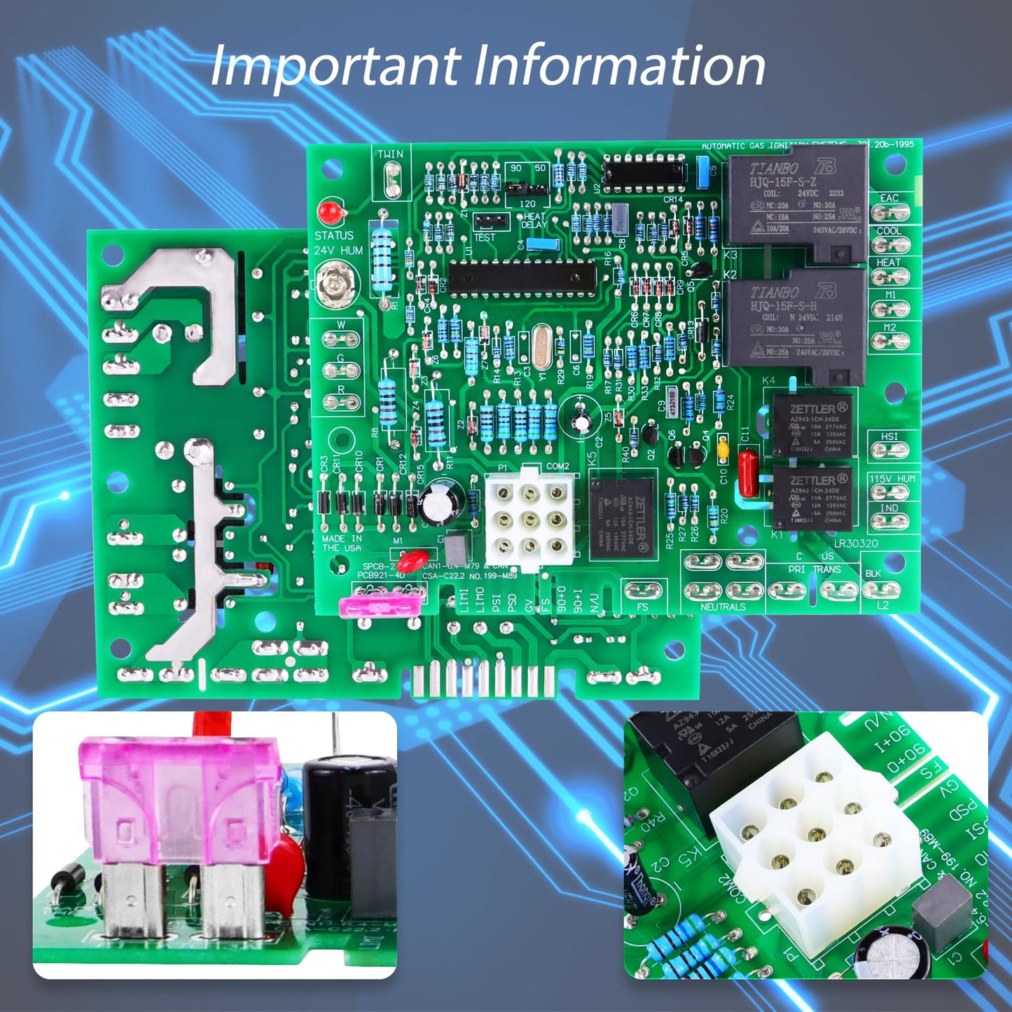 #B18099-13Furnace Control Circuit Board,Replacement for Goodman Furnace Control Circuit Board B18099-06,B18099-08,B18099-10 and B18099-13.