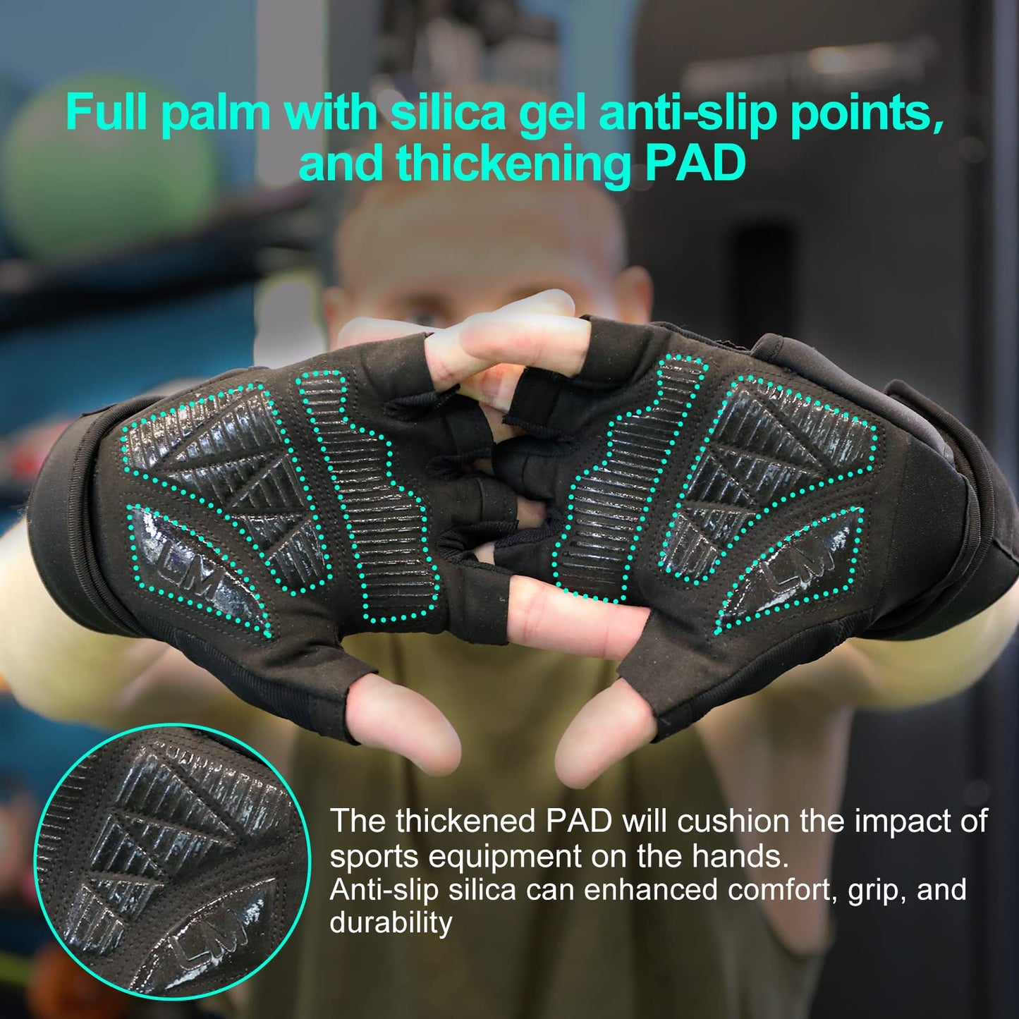 LiMMAX Workout Gloves for Men Women Gym Weight Lifting Padded Gloves with Wrist Wrap Support, Full Palm Protection & Silicone Grip Gym, Cross Training