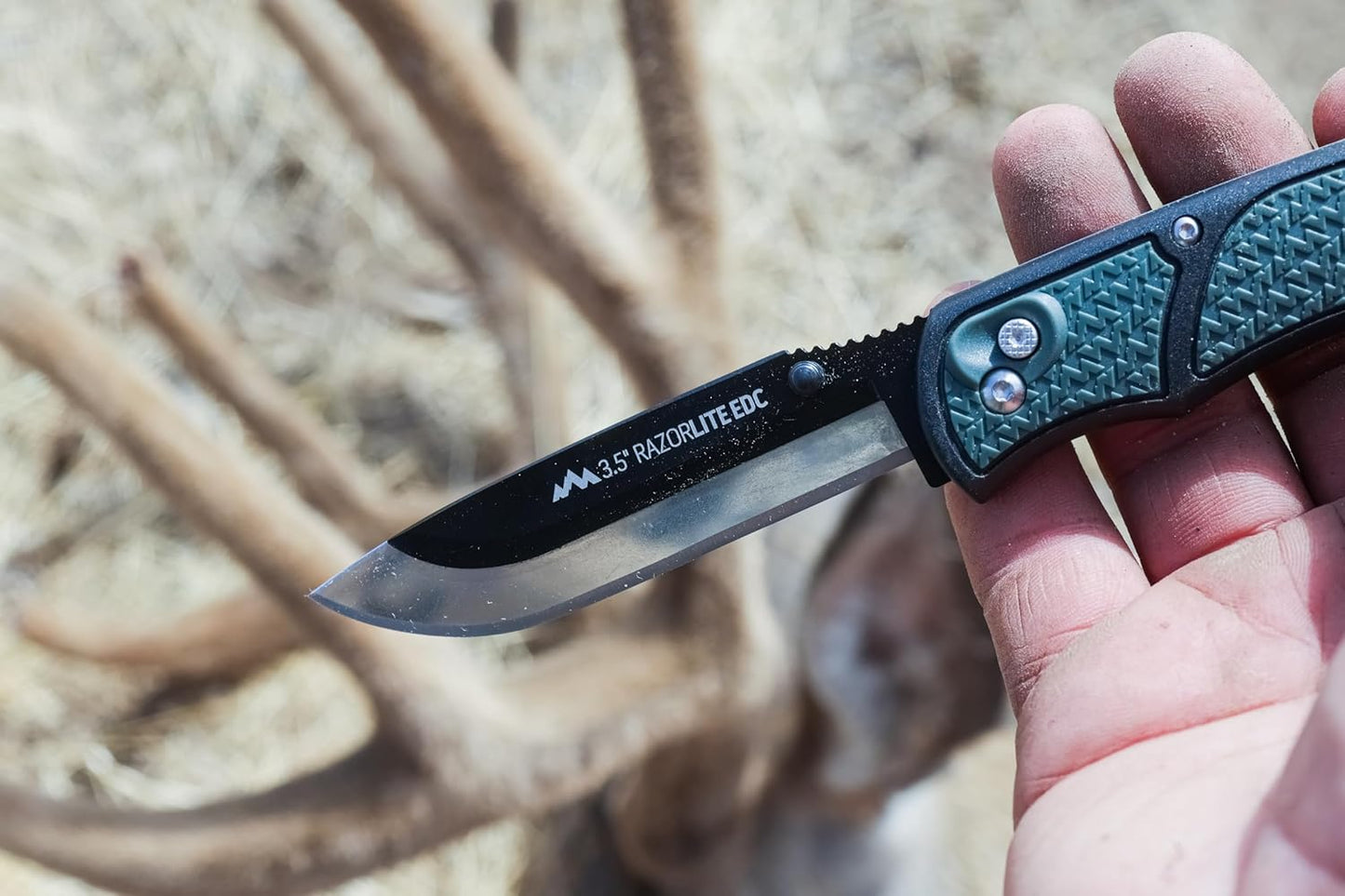 RazorLite EDC Pocket Knife 3.5” - Obsidian Black, Replaceable Blades & Clip for Camping, Hunting, Survival