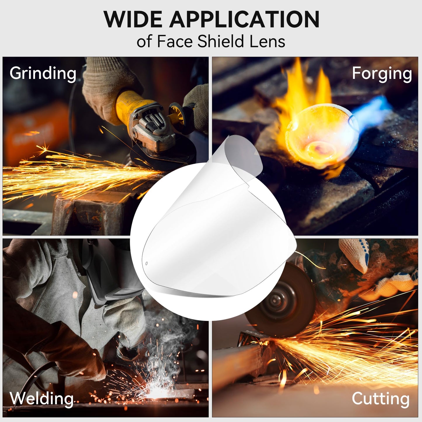 Feekoon Face Shield Replacement Lens Compatible with S8555, Compatible with Honeywell/Uvex S8500/S8510 Face Shield, Protective Safety Visor Replacement, with Clear Polycarbonate, Anti-Fog(1 Pack)