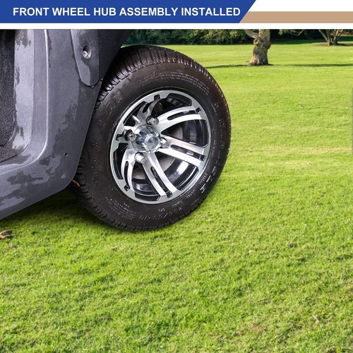 Gaoerfu-CP Club Car Front Wheel Hub Assembly with Bearings, Golf Cart Front Wheel Bearing for Club Car DS & Precedent 2003-up, Tempo 2018-up, Gas & Electric Models, OEM# 102357701（2PCS） (Silver)