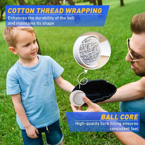 Gracfulcub Official Game Baseball - Perfect for Youth & Adult Training | Official Size & Weight
